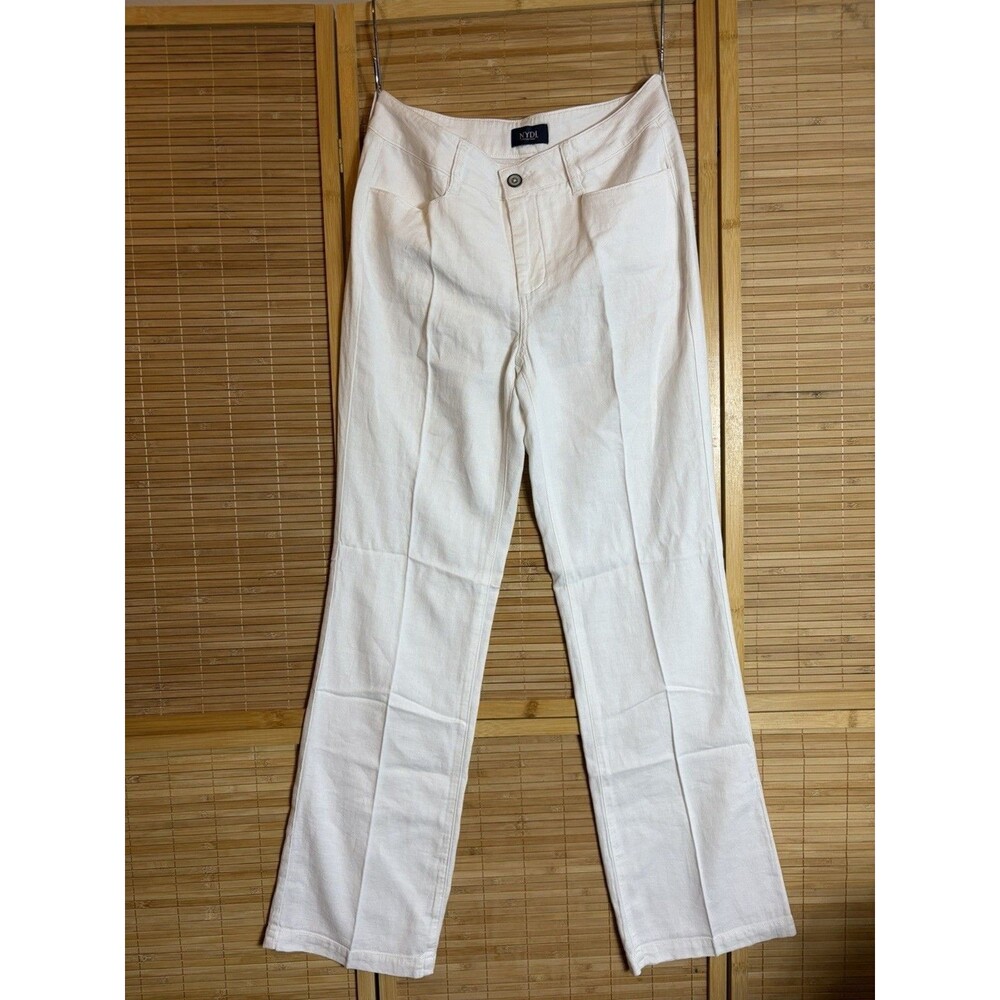 NYDJ Teresa Trouser Linen Pants Sz 0 (waist 26") # vacation # coastal # festival
